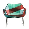 Moroso - Tropicalia Sessel mit Armlehnen - jungle/Fußgleiter aus PVC/Gestell Edelstahl/94x78x87cm