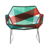 Moroso - Tropicalia - Fauteuil avec accoudoirs - jungle/capuchons antidérapant PVC/structure acier inoxy/94x78x87cm