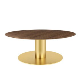 Gubi - 2.0 Coffee Table Gestell Messing Ø110cm