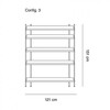 Muuto - Compile Konfiguration 3 Regalsystem - Strichzeichnung