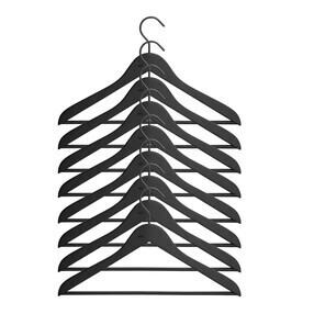 HAY - Soft Coat Hanger with Bar Set of 8