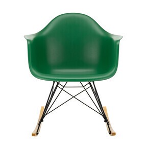 Vitra - Eames Plastic Armchair RAR RE schommelstoel zwart gouden esdoorn