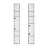 Piure - Nex Pur Rack With Door 30x211.5x36cm - line drawing