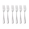 Alessi - Nuovo Milano Table Fork Set Of 6 - stainless steel/glossy polished/L 19,5cm