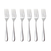 Alessi - Nuovo Milano Table Fork Set Of 6 - stainless steel/glossy polished/L 19,5cm