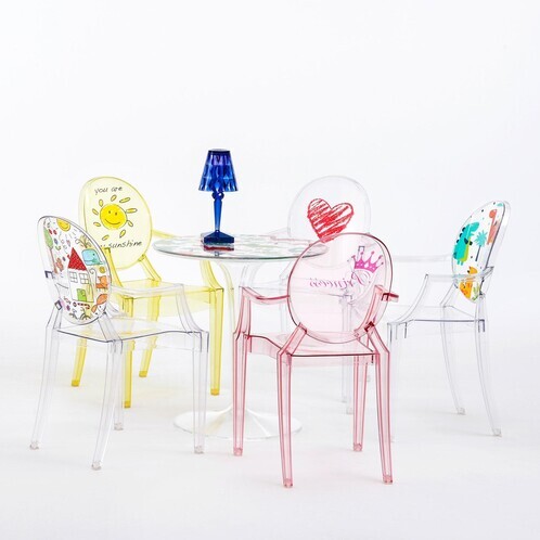 Kartell - Lou Lou Ghost Kinderstuhl mit Motiv
