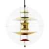 VerPan - VP Globe Brass - Suspension - laiton/bleu/orange/acrylique/Ø 40cm