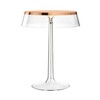 Flos - Bon Jour LED - Tafellamp koper - transparant/lampekap: plastic/H 41cm/ Ø 31,6cm/onderstel transparant/koper