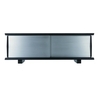 Cassina - 513 Riflesso Sideboard - schwarz/bordeaux/aluminium/mit niedrigen Füßen