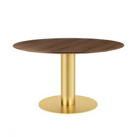 Gubi - 2.0 Dining Table Frame Brass Ø130cm