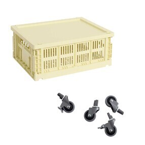HAY - Colour Crate Korb M mit Deckel und Rollen