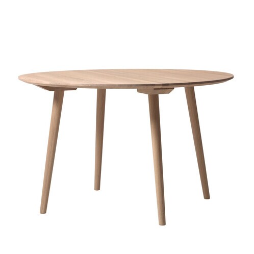 &tradition - In Between SK4 Dining Table - white oiled oak/H 73cm/Ø 120cm