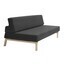 Softline - Lazy Schlafsofa - anthrazit/Stoff Filz 610/BxHxT 199x77x114cm/Gestell Esche