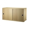 String - String Wall Cabinet with Sliding Doors - oak/WxHxD 78x42x30cm/with 2 sliding doors