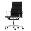 Vitra - EA 119 Alu Chair - Bureaustoel/onderstel gepolijst - stof nero zwart Hopsak 66/stoffering Hopsak 66 nero/BxHxD 58x113,5x58,5cm/onderstel alu gepolijst/met zachte wielen