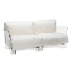 Kartell - Pop Two Seater - white/cotton/frame transparent/175x70x94cm