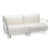 Kartell - Pop Two Seater - white/cotton/frame transparent/175x70x94cm
