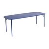 Petite Friture - Week-End Tisch 85x220cm - ultramarinblau RAL 5002/gekörnte Epoxidfarbe/H 75cm/für Innen- und Außenbereich geeignet
