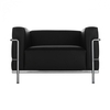 Cassina - Le Corbusier LC3 - Fauteuil Cassina - noir grafite/cuir LCX 13X414/structure acier chromé