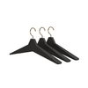FROST - Unu Coat Hanger Set Of 3 - black-gold/WxHxD 46x19,7x4cm