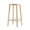 Plank - Blocco Barhocker - esche natur/edelstahl/H: 63cm