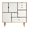 Andersen Furniture - Andersen Furniture S3 - commode blanc - chêne savonné/ blanc alpino/chêne savonné/L130 x P43 x H132 cm