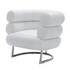 ClassiCon - Bibendum - Fauteuil piètement en chrome - blanc/cuir Classic