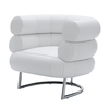 ClassiCon - Bibendum - Fauteuil piètement en chrome - blanc/cuir Classic