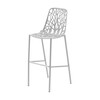 Fast - Forest Outdoor Bar Stool 78cm - white/aluminium powder coated/Footrest polished stainless steel