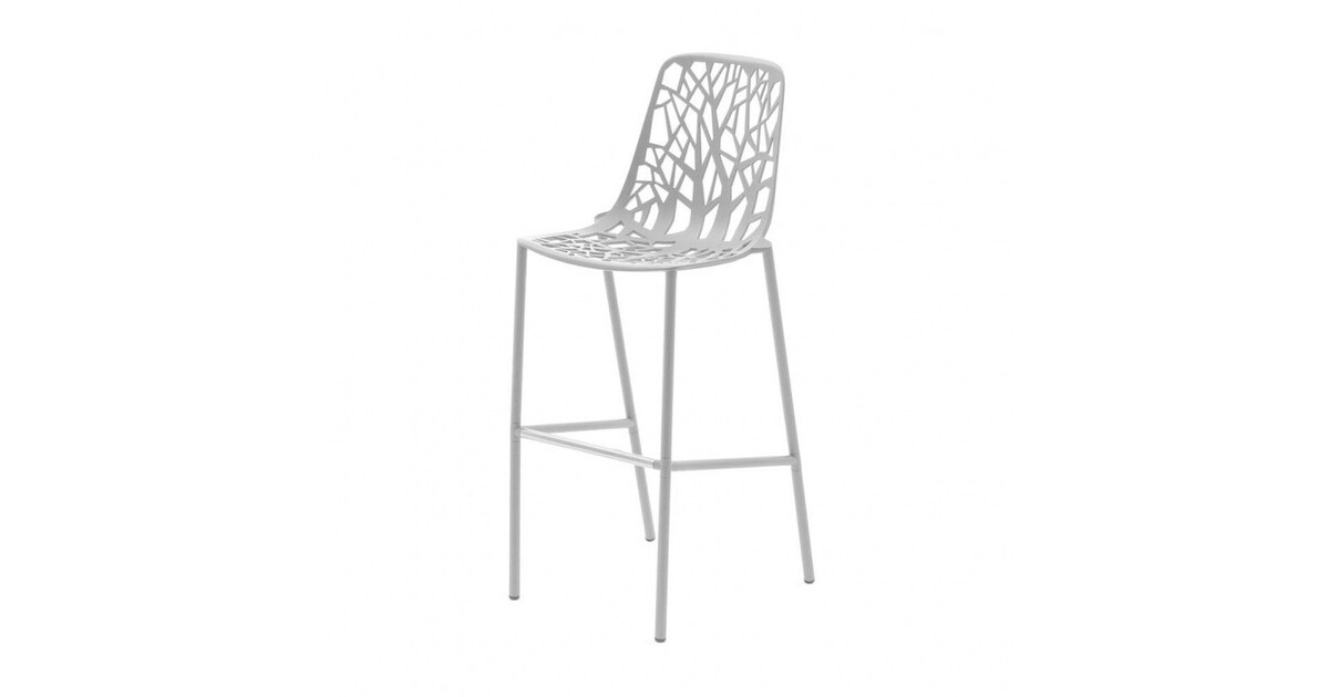 Fast Forest Outdoor Bar Stool 78cm, Black And White Outdoor Bar Stools