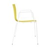 Arper - Catifa 46 0251 - Fauteuil bicolore support blanc - blanc/jaune/coque brillant/dedans mat/support blanc mat V12/nouvelle couleur
