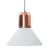 ClassiCon - Bell Light Suspension Lamp - white/fabric lampshade/copper bulb socket/Ø 45cm/H: 40cm