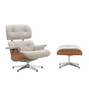 Vitra - Eames Lounge Chair Fauteuil & voetenbank stof