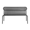 Petite Friture - Week-End - Banc - noir RAL 9005/peinture époxy grainée/PxHxP 121x77x49cm/pour usages indoor & outdoor