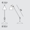 Rotaliana - Luxy T1 Table Lamp - line drawing