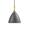 Gubi - Bestlite BL9 S Pendelleuchte - grau/messing/matt/H 14cm, Ø16cm/Kabel grau