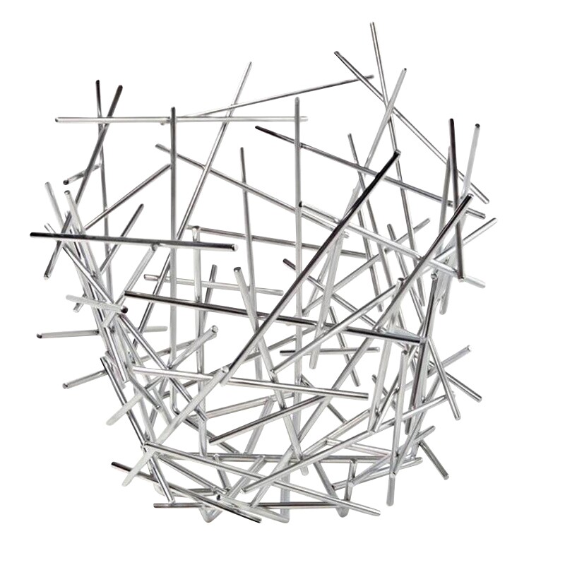 Corbeille à Fruits Blow Up FC02 Alessi - Design En Acier Inoxydable Poli - Frères Campana - Rangement Élégant Pour Table Ou Cuisine