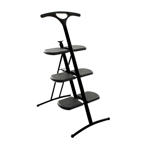 Kartell - Tiramisu Klappleiter - schwarz/Stahl