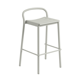 Muuto - Tabouret de bar de jardin H 75cm Linear Steel