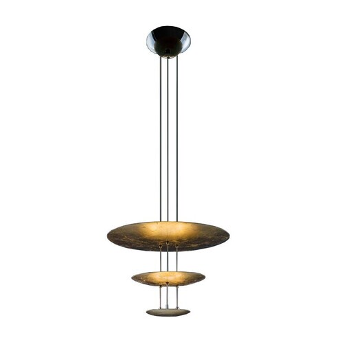 Catellani & Smith - Macchina Della Luce E LED - Suspension - or/tiges en lation/2600K-2800K/2520lm/CRI80/IP20/disque Ø50/30/18cm
