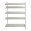 Muuto - Compile Konfiguration 3 Regalsystem - grau/5 Fächer/Gestell grau/121x151x42cm
