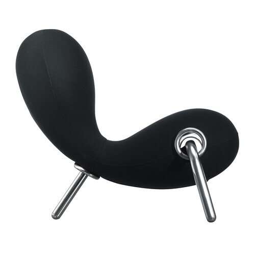 Cappellini - Embryo Chair - black/frame chromed steel/cover made of elastic fabric