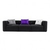 HAY - Mags - Canapé 3 places 268.5x95x67cm - noir/tissu Divina 191/sans coussins