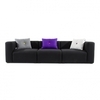HAY - Mags 3 Seater Sofa 268.5x95x67cm - black/fabric Divina 191/witout cushions