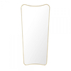 Gubi - Gio Ponti F.A.33 Rectangular Wall Mirror L - brass/polished/WxHxD 69x146x2,5cm