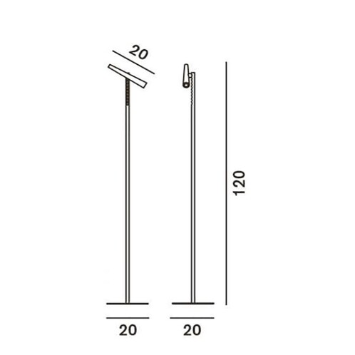 Foscarini - Magneto LED Reading Lamp - line drawing