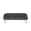 Muuto - Oslo 3-Sitzer Sofa - dunkelgrau/Stoff Steelcut 2 180/RAL 7026