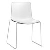 Arper - Catifa 46 0278 Chair Bicoloured Skids Chrome - white/black/seat shell glossy/inside matt/frame chromed
