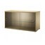 String - String System Vitrinenschrank mit Schiebtüren - Eiche/natur/BxHxT 78x42x30cm/mit Glasschiebetüren