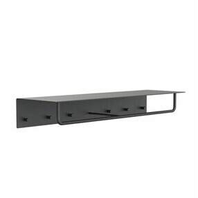 FROST - Unu wandgarderobe met 6 haak & stang